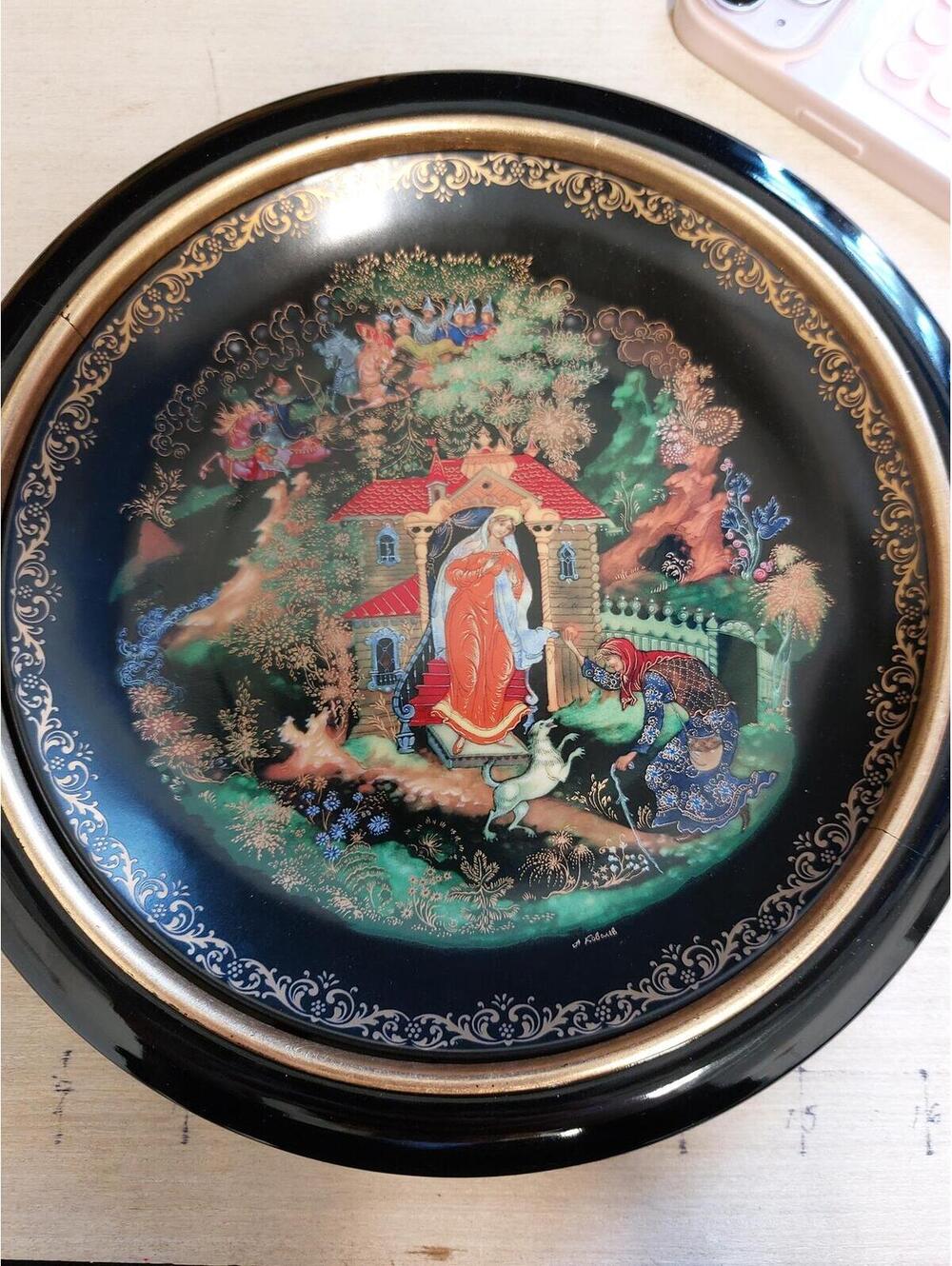 1988 Tianex "Russian Legends" collector plate artwork Palekh & Alexander Kovalev